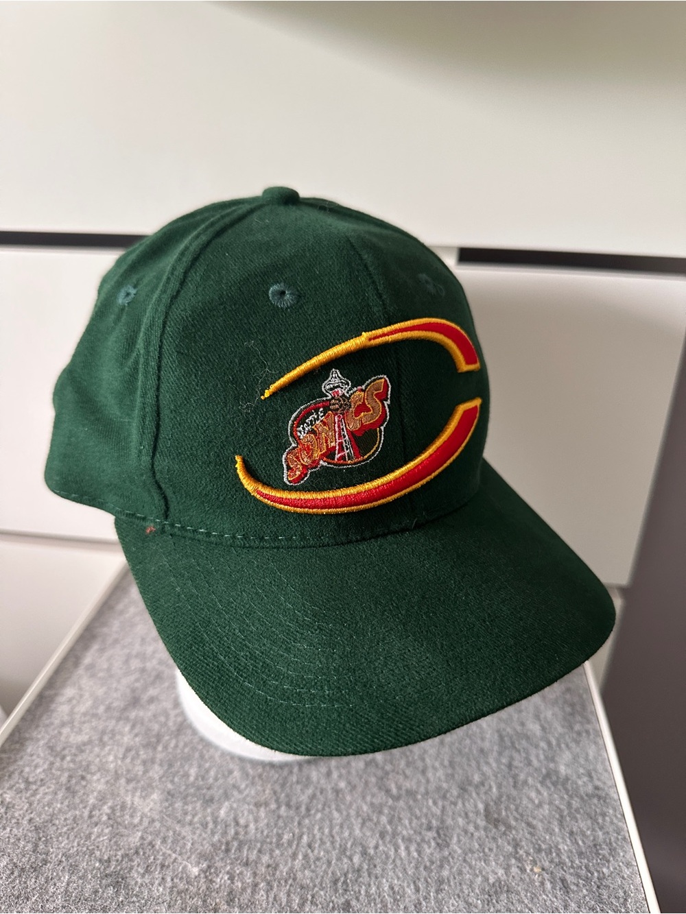 Vintage Seattle SuperSonics NBA Box Seat Adjustable Hat Cap OSFA